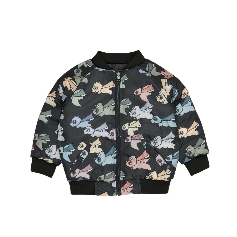 Baby [0-23M] Huxbaby Outerwear | Huxbaby Super Dino Reversible Bomber