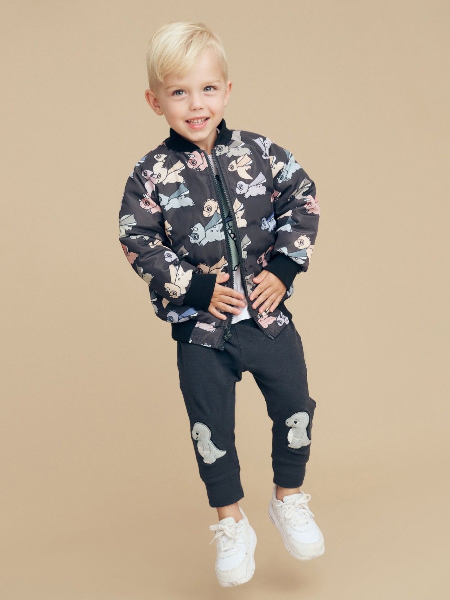 Baby [0-23M] Huxbaby Outerwear | Huxbaby Super Dino Reversible Bomber