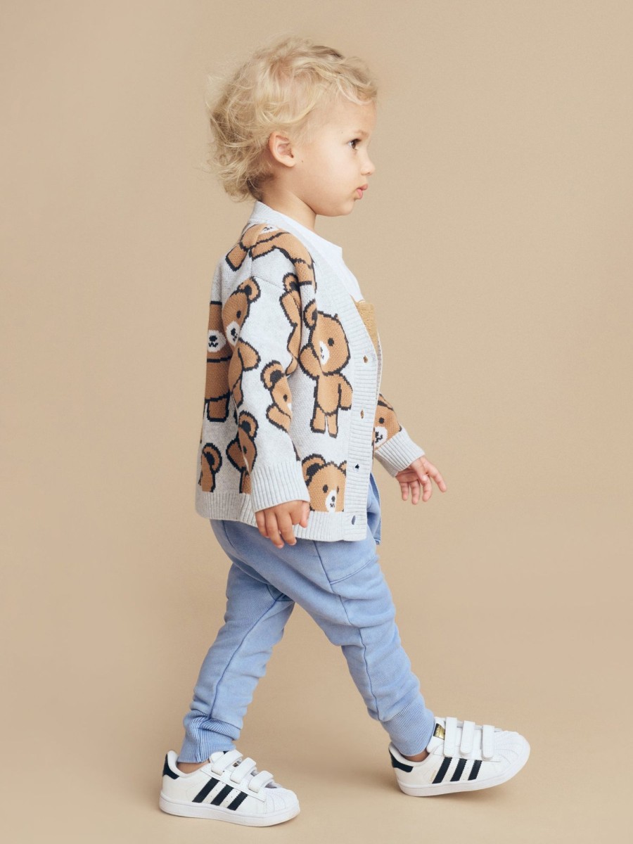 Baby [0-23M] Huxbaby Knitwear | Huxbaby Hello Hux Boxy Cardi