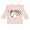 Child [2-14] Huxbaby Tops | Huxbaby Unicorn Heart Frill Top - Rose