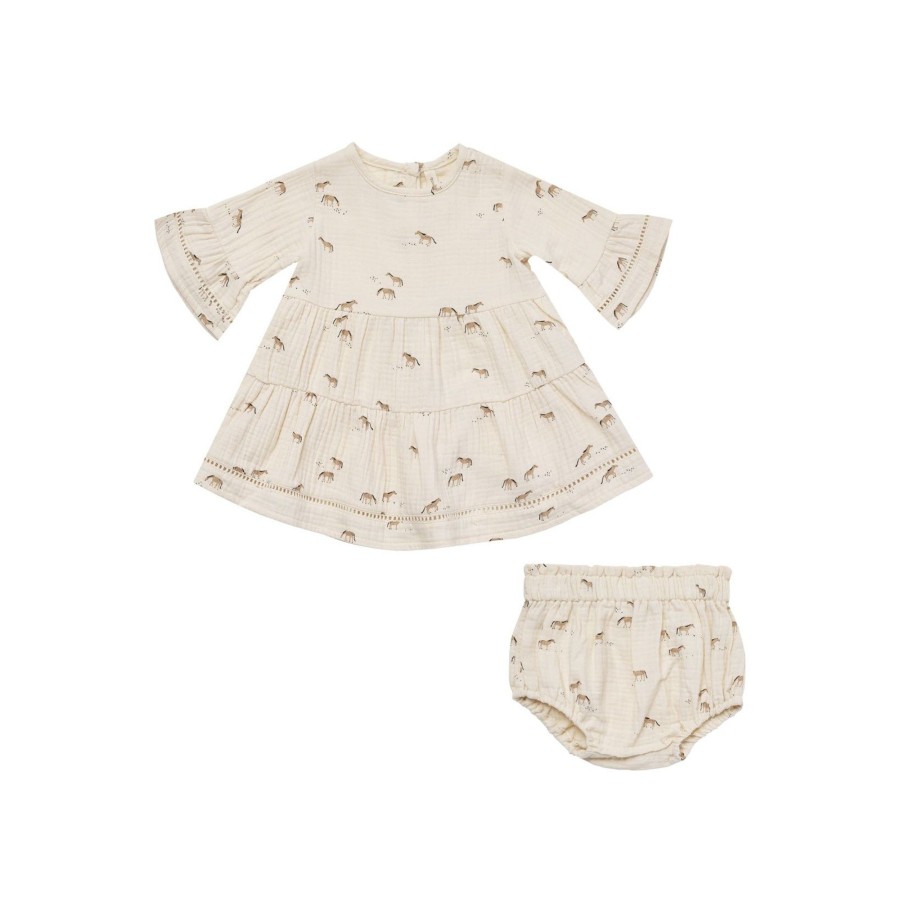 Baby [0-23M] Quincy Mae Dresses | Quincy Mae Belle Dress - Horses