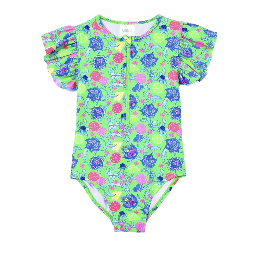 Baby [0-23M] Milky Swim | Milky Peacock Swimsuit - Peacock Green