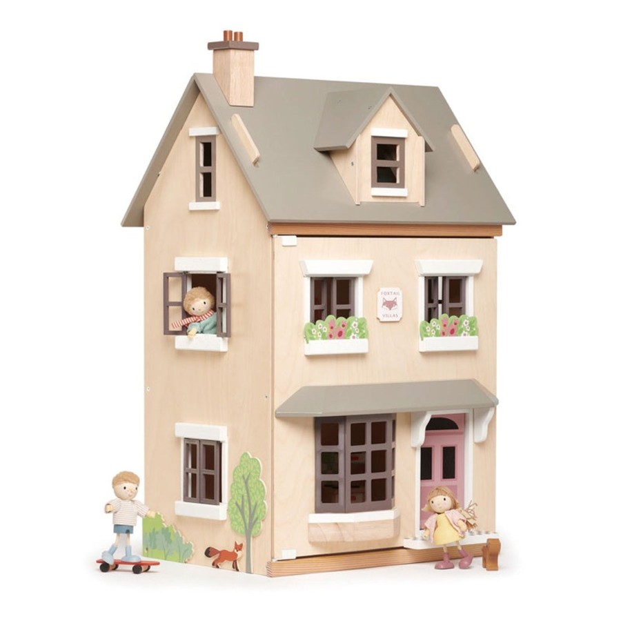 Play + Learn Tenderleaf Doll Houses | Foxtail Villa Doll House With Furniture