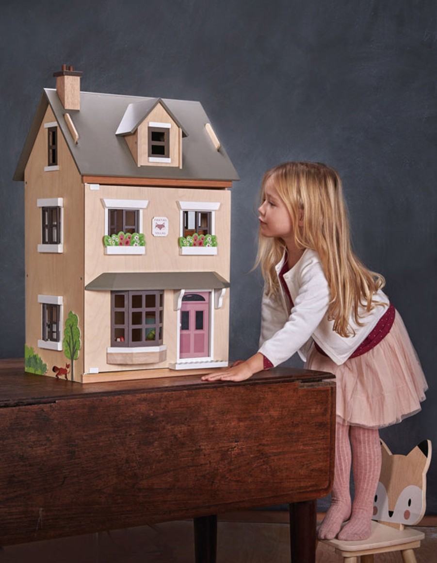 Play + Learn Tenderleaf Doll Houses | Foxtail Villa Doll House With Furniture