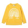 Baby [0-23M] Minti Jumpers | Minti Rainbow Diagram Furry Crew - Mustard