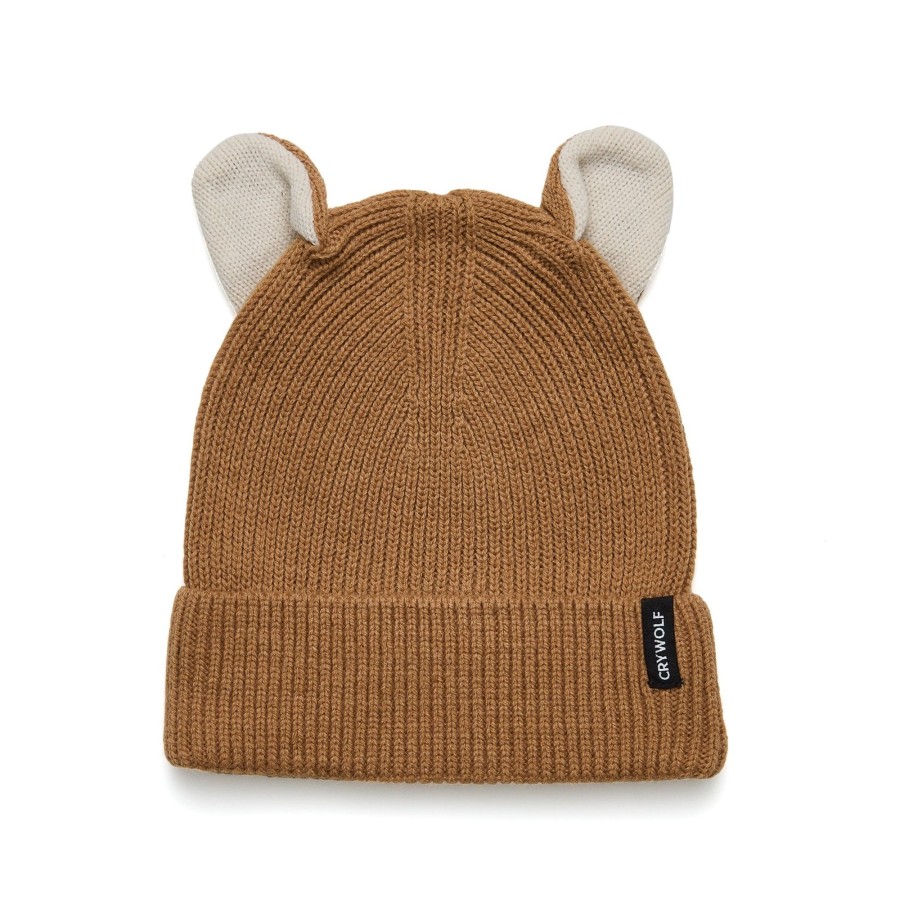 Baby [0-23M] Crywolf Beanies | Crywolf Wolf Ears Beanie - Tan