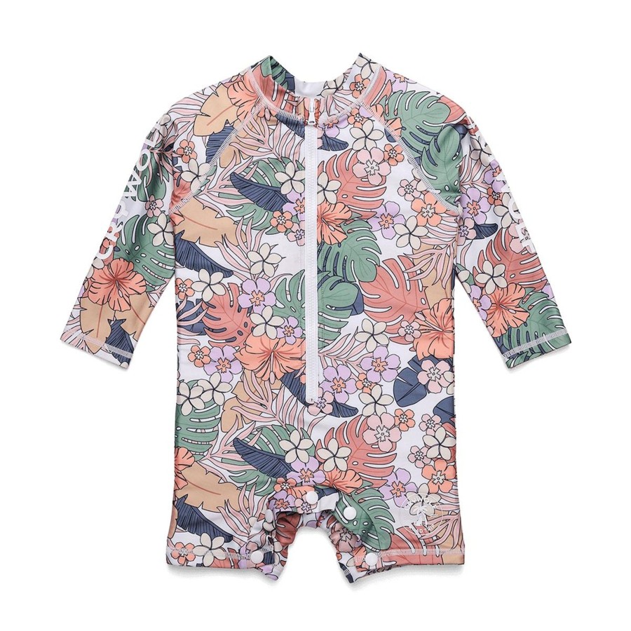 Child [2-14] Crywolf Swim | Crywolf Rash Suit Tropical Floral