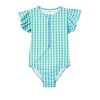 Baby [0-23M] Milky Swim | Milky Blue Gingham Swimsuit - Ice Blue