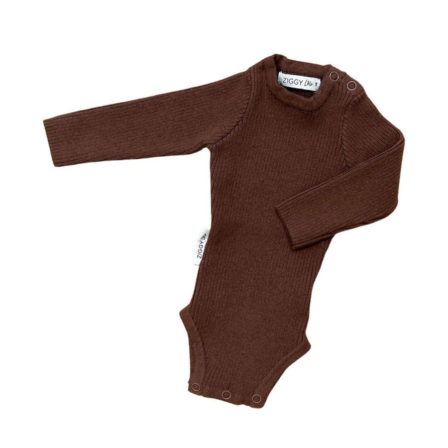 Baby [0-23M] Ziggy Lou Knitwear | Ziggy Lou - Bodysuit | Chocolate