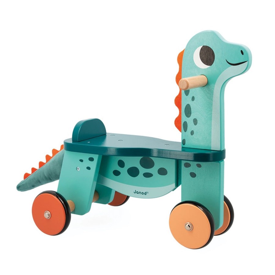 Play + Learn Janod Ride Ons + Push Alongs | Janod - Dino Ride On Portosaurus