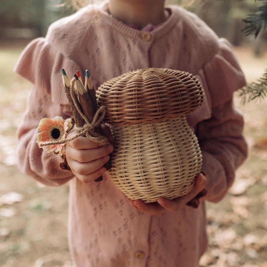 Play + Learn Olli Ella Dolls + Accessories | Olli Ella Porcini Basket