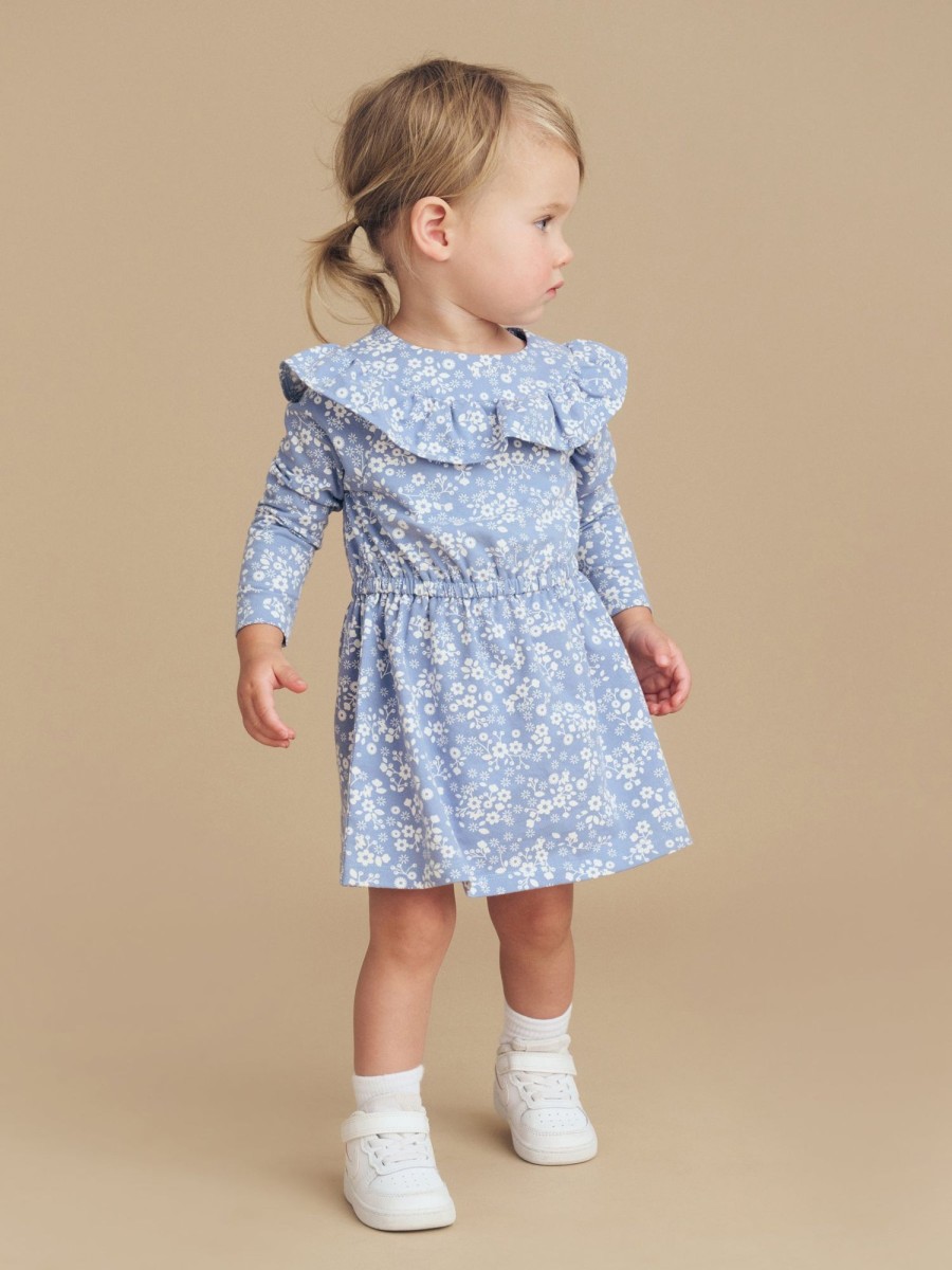 Baby [0-23M] Huxbaby Dresses | Huxbaby Floral Lake Frill Neck Dress