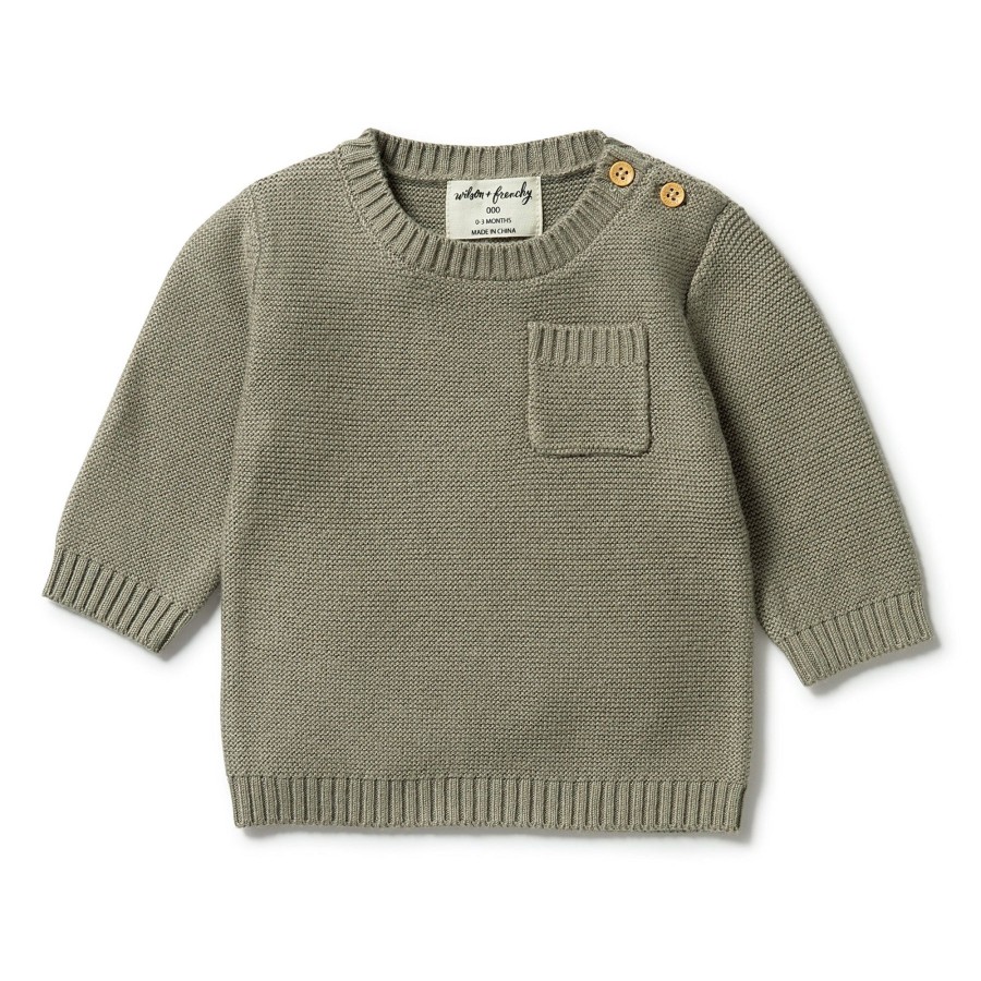 Child [2-14] Wilson & Frenchy Knitwear | Wilson And Frenchy Knitted Pocket Jumper - Dark Ivy