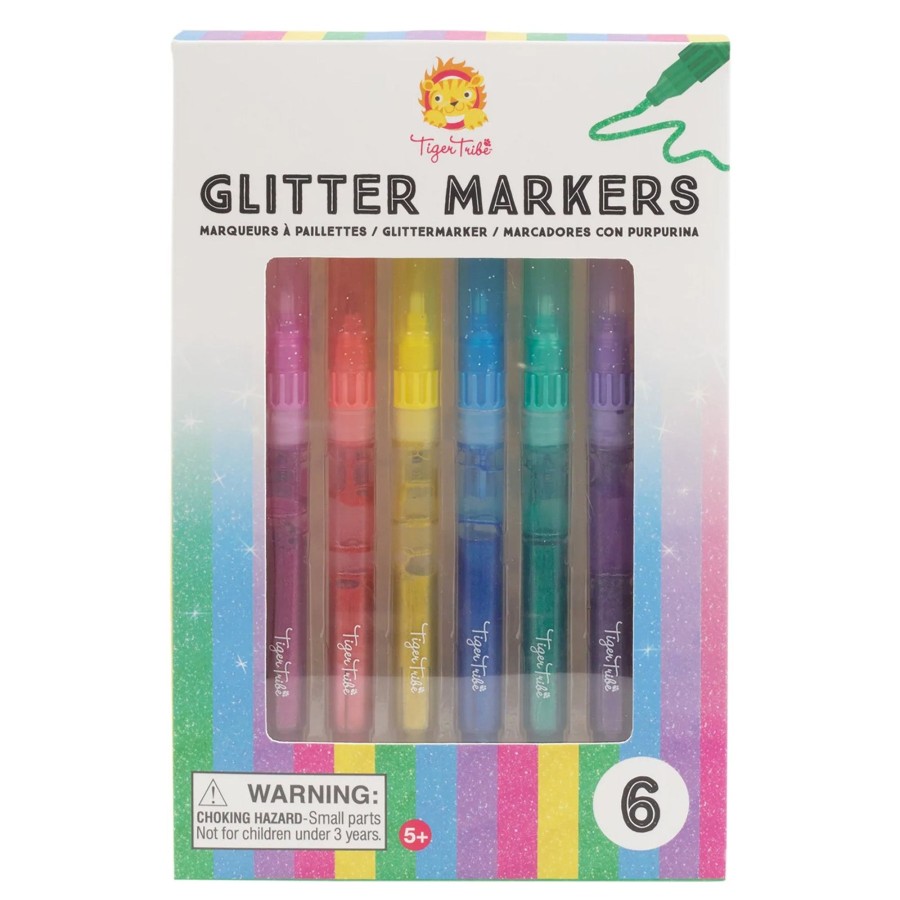 Play + Learn Tiger Tribe Stationery | Stationery - Glitter Markers