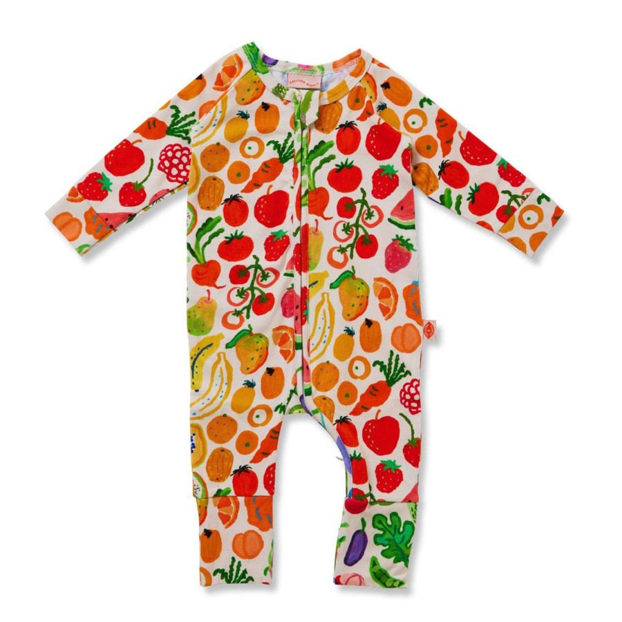 Baby [0-23M] Halcyon Nights All In One | Halcyon Nights Eat The Rainbow Long Sleeve Zip Suit