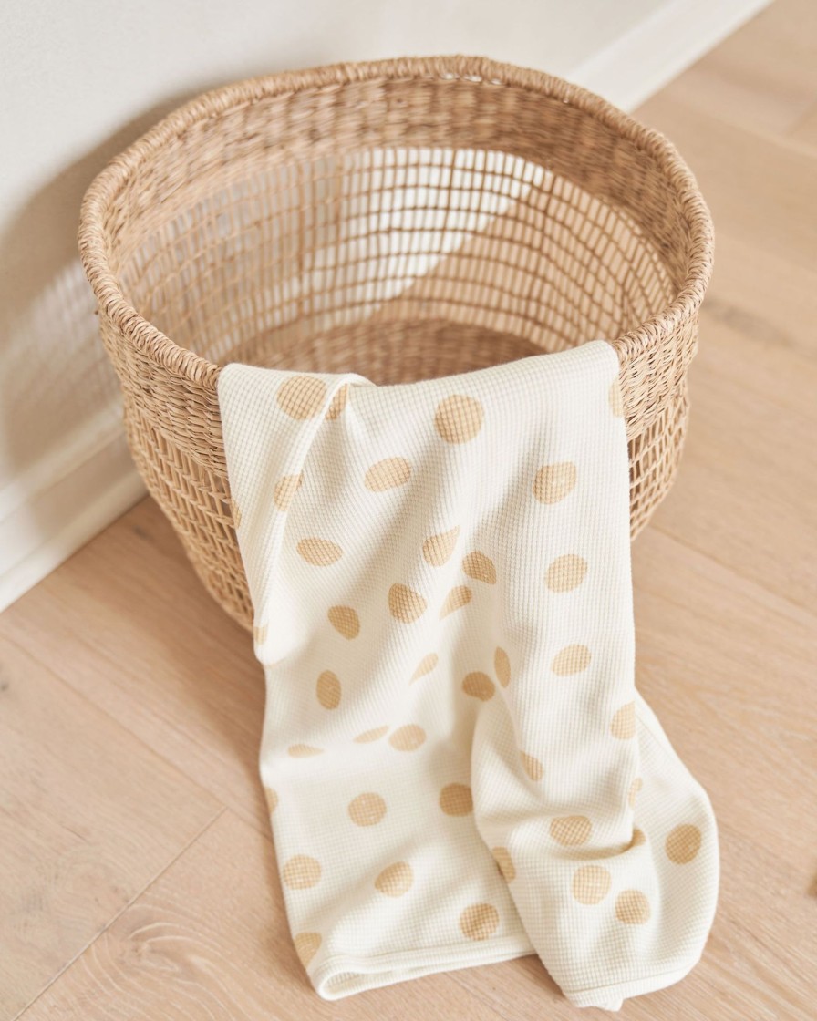 Baby [0-23M] Quincy Mae Blankets | Quincy Mae Waffle Baby Blanket - Butter Dots