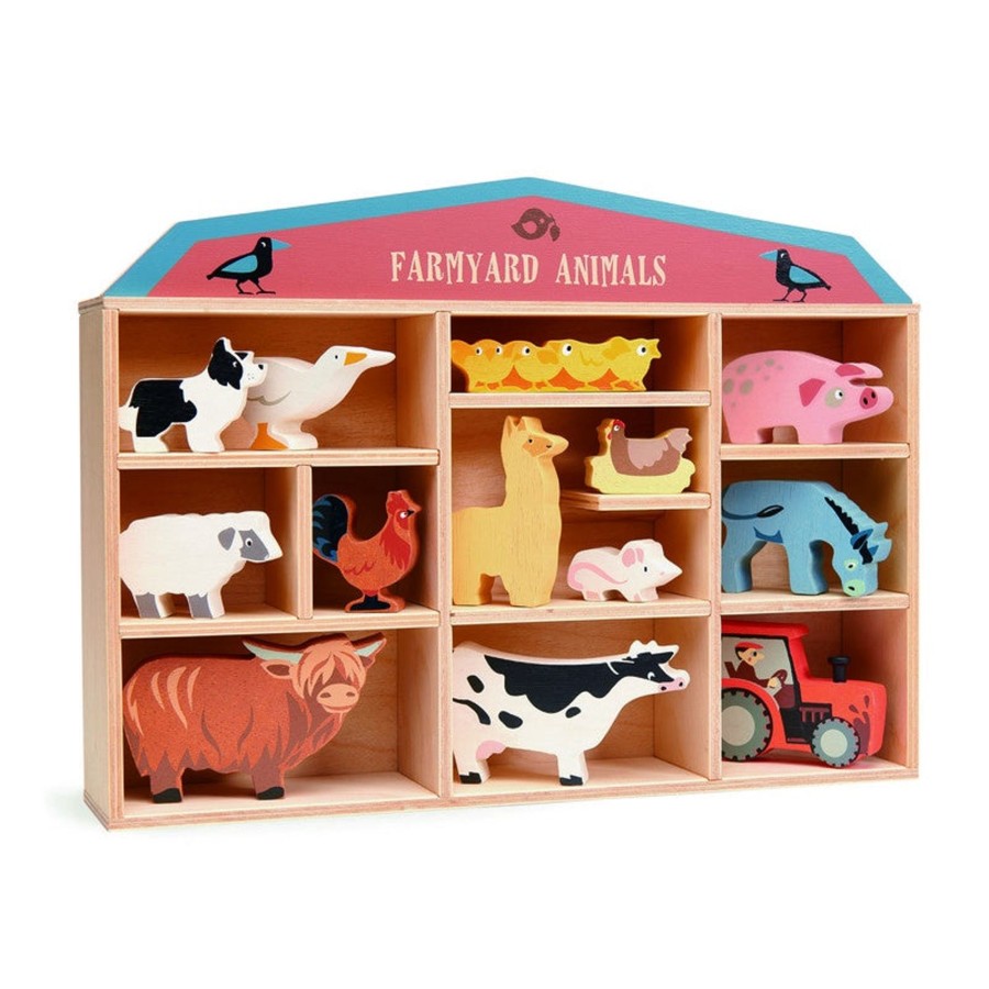 Play + Learn Tenderleaf Animals | Wooden Farmyard Animal Set