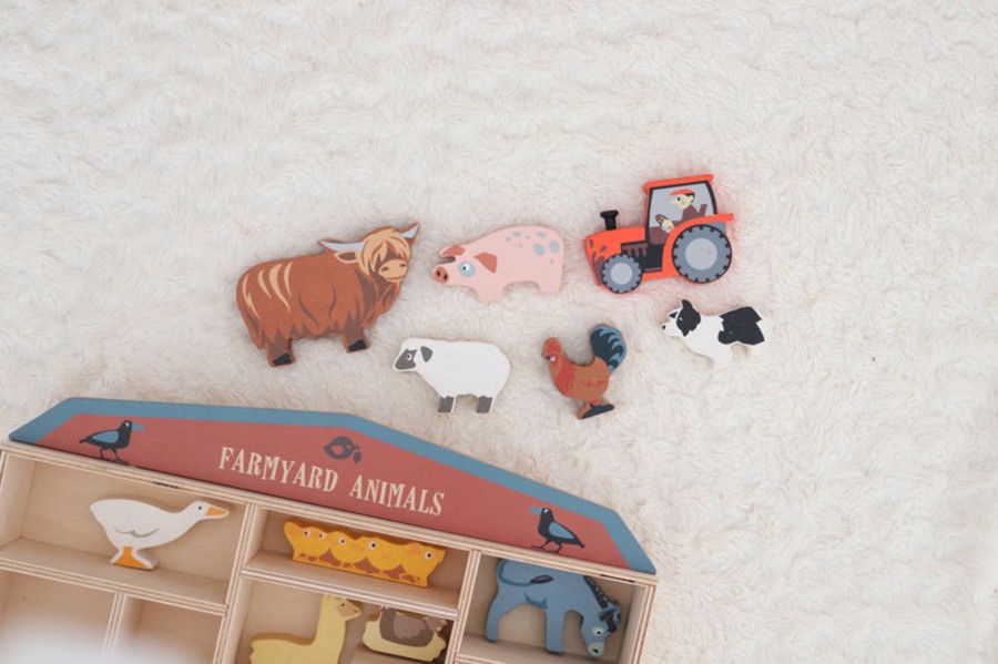 Play + Learn Tenderleaf Animals | Wooden Farmyard Animal Set