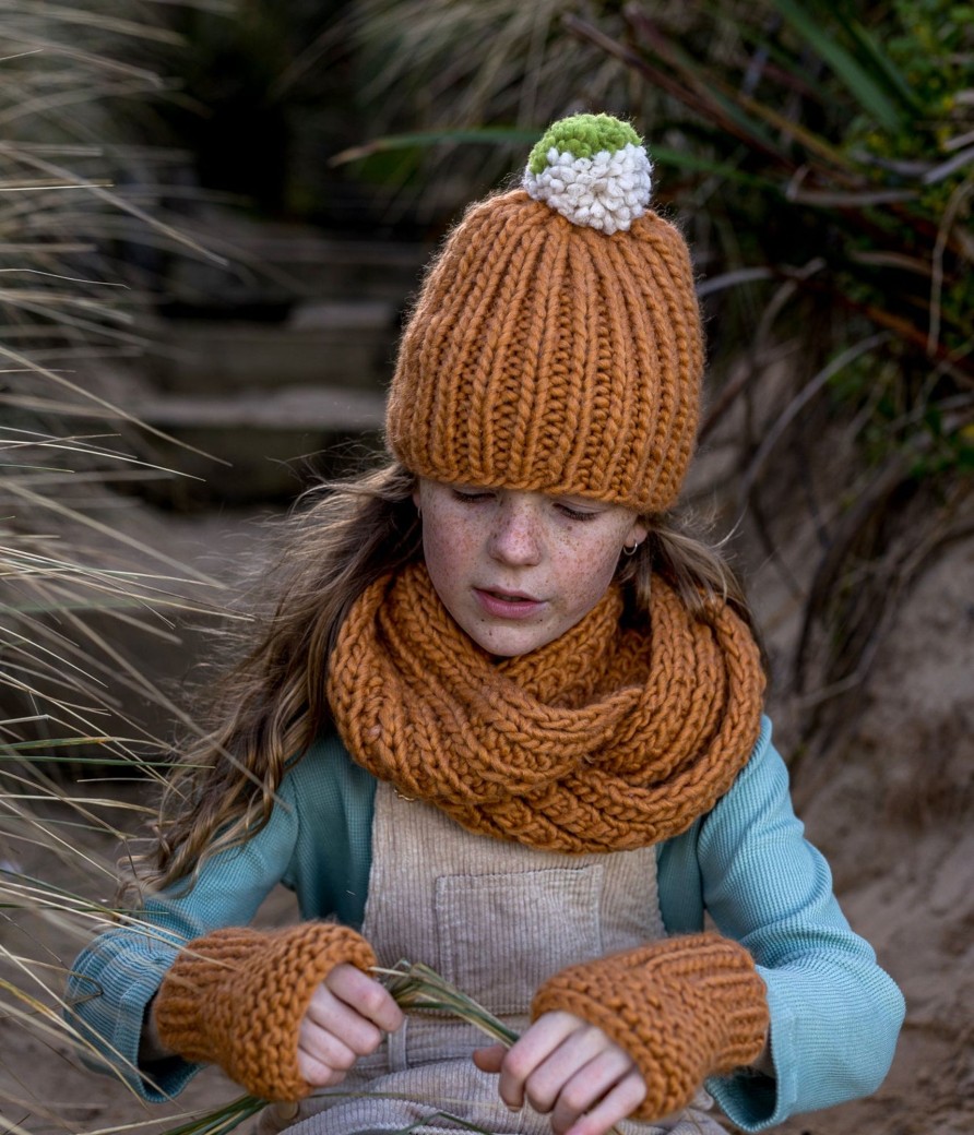 Baby [0-23M] Acorn Beanies | Acorn Journey Chunky Beanie - Caramel