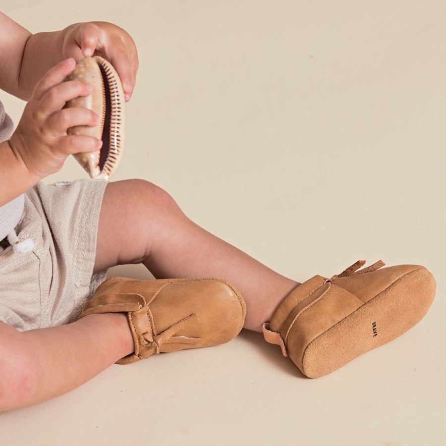 Baby [0-23M] Pretty Brave Footwear | Pretty Brave Baby Moc - Natural