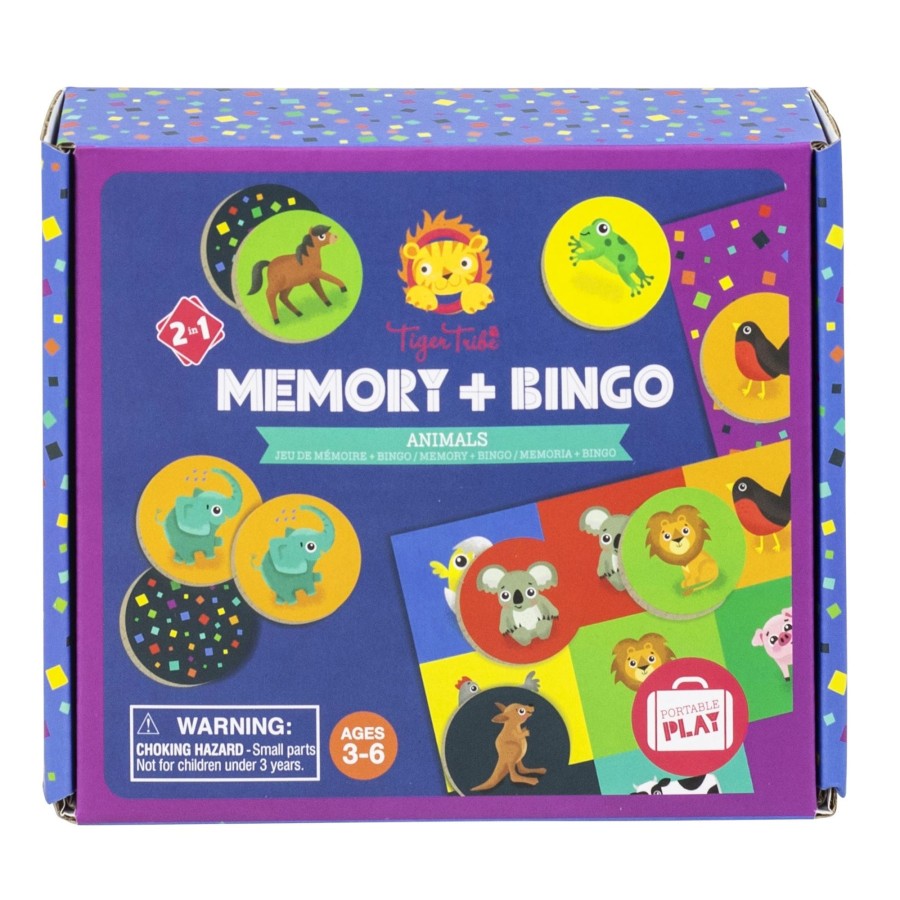 Play + Learn Tiger Tribe Games | Memory + Bingo - Animals