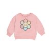 Child [2-14] Huxbaby Jumpers | Huxbaby Rainbow Daisy Sweatshirt - Dusty Rose