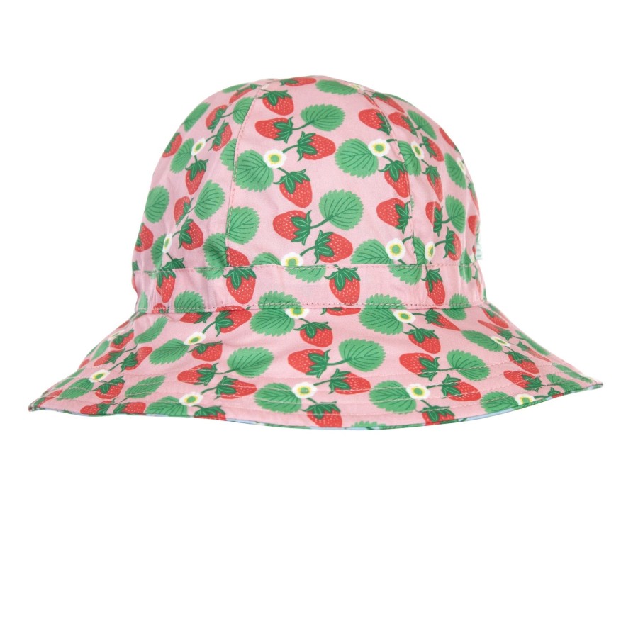 Child [2-14] Acorn Hats | Acorn Wide Brim Reversible Sunhat - Strawberry