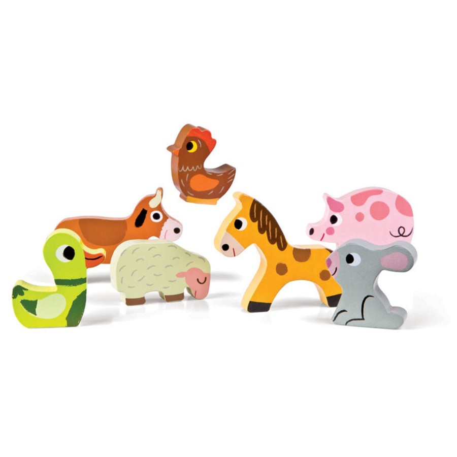 Baby [0-23M] Janod Wooden Toys | Janod - Farm Chunky Puzzle