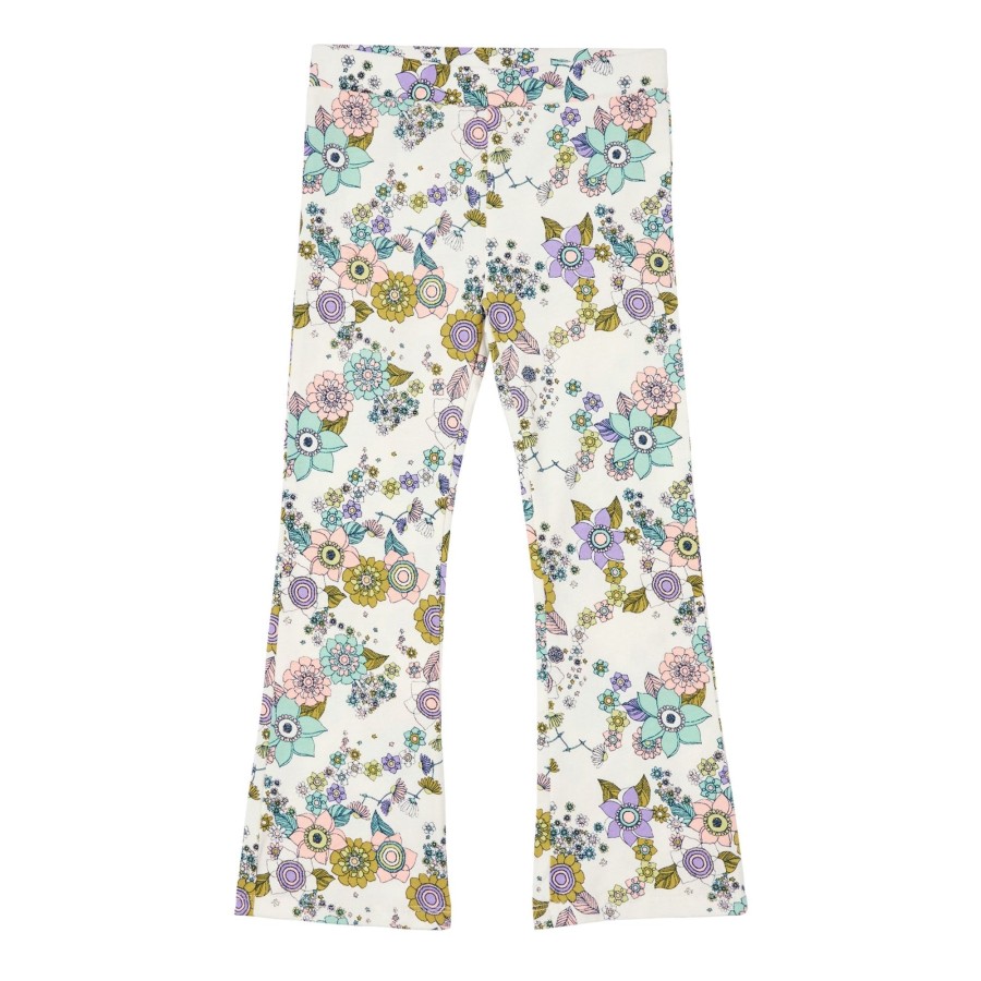 Child [2-14] Milky Bottoms | Milky Daisy Chain Flared Legging - Off White