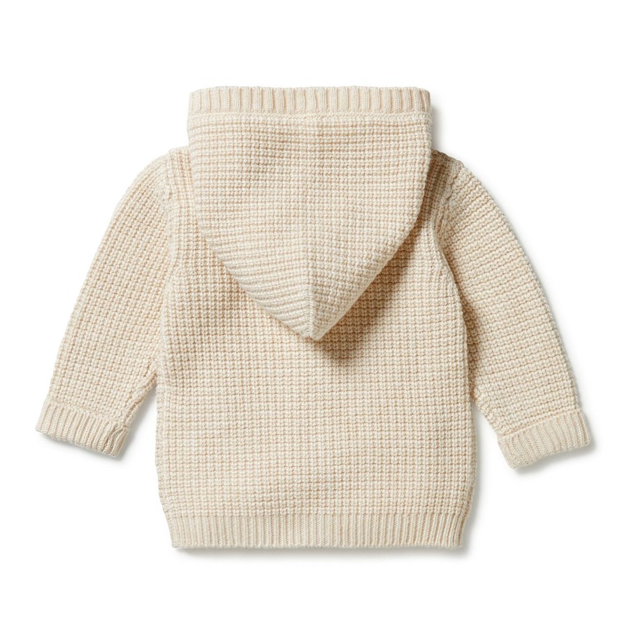 Child [2-14] Wilson & Frenchy Outerwear | Wilson And Frenchy Knitted Button Jacket - Sand Melange