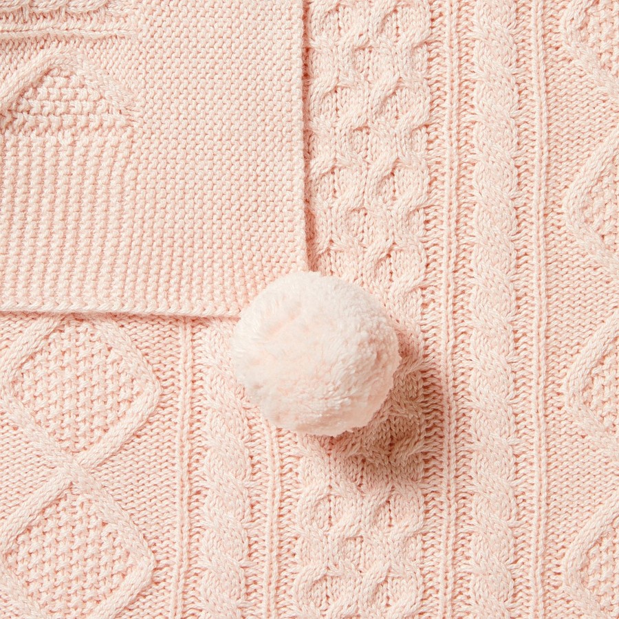 Baby [0-23M] Wilson & Frenchy Blankets | Wilson And Frenchy Knitted Mini Cable Blanket - Blush