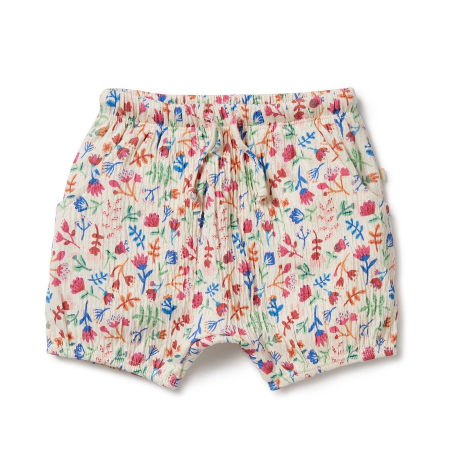 Baby [0-23M] Wilson & Frenchy Bottoms | Wilson And Frenchy Crinkle Bloomer Short Tropical Garden