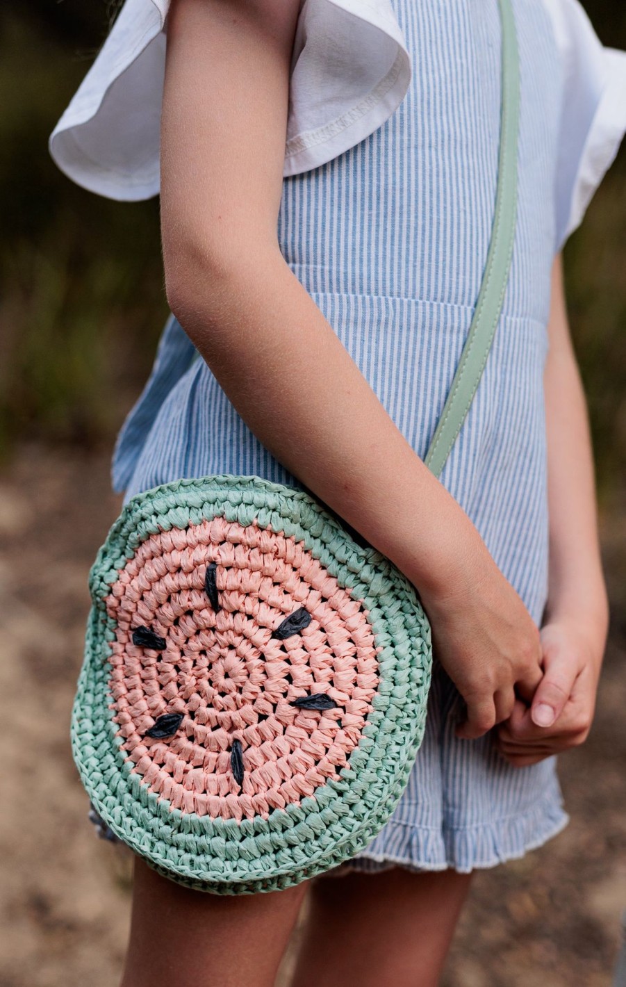 Child [2-14] Acorn Bags + Mealtime | Acorn Straw Bag - Watermelon