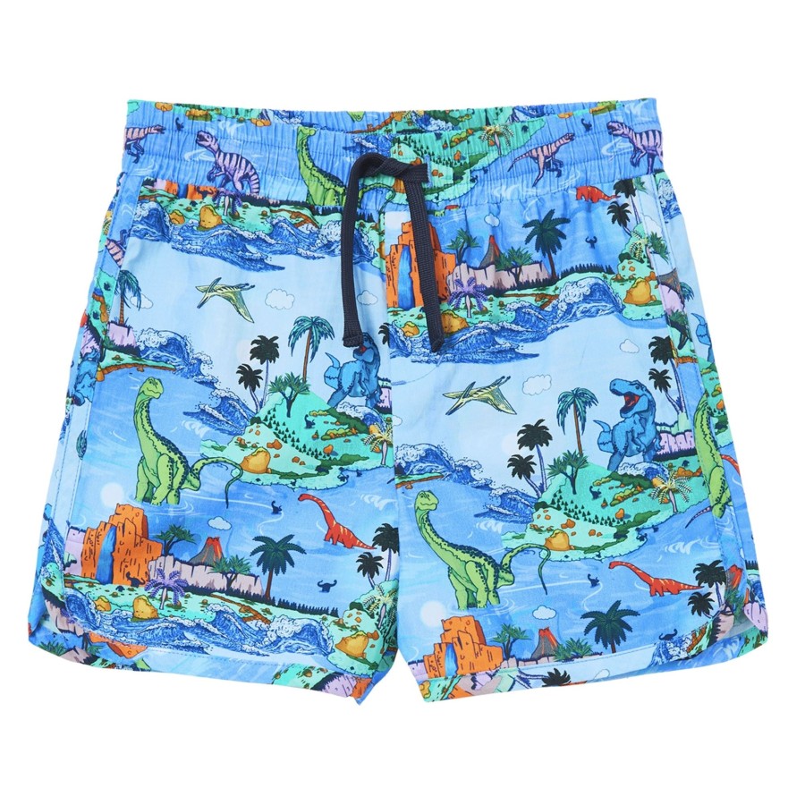 Child [2-14] Milky Bottoms | Milky Dinosaur Boardies - Sky Blue