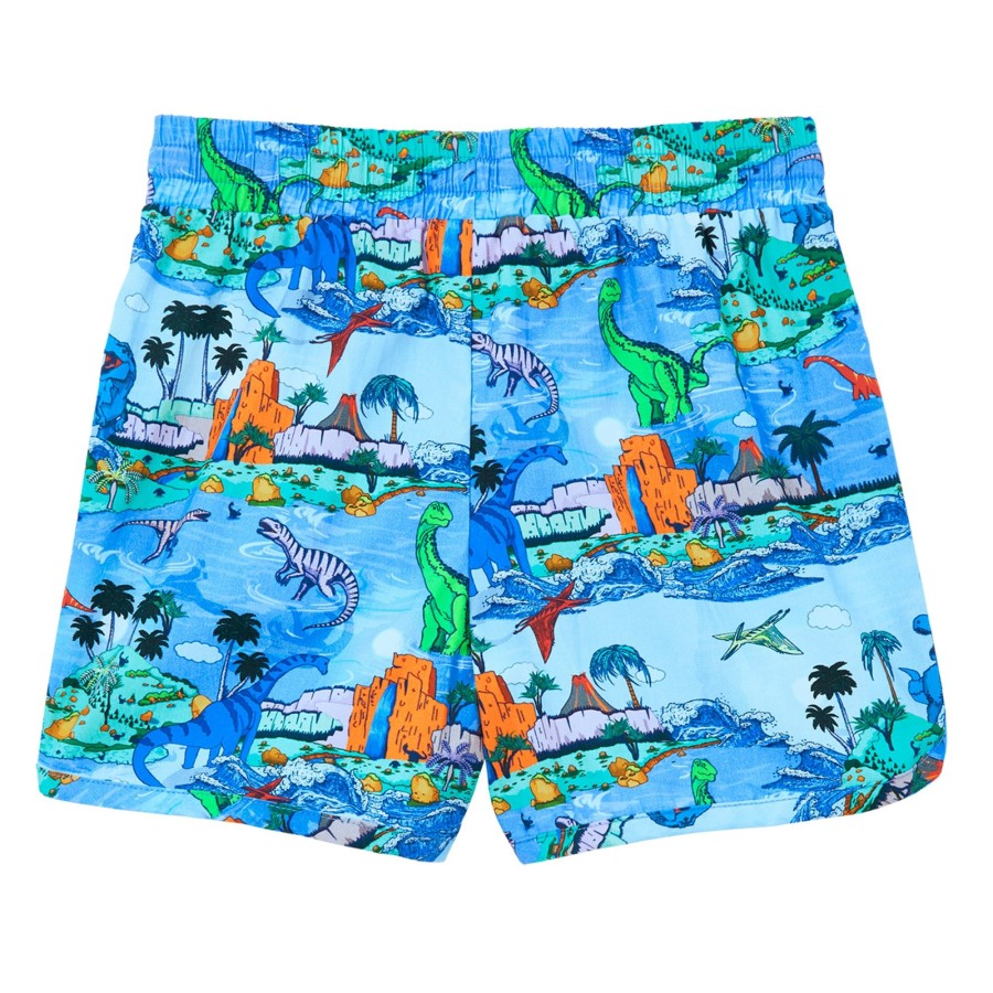 Child [2-14] Milky Bottoms | Milky Dinosaur Boardies - Sky Blue