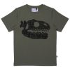 Child [2-14] Minti Tops | Minti Dino Bone Tee - Khaki