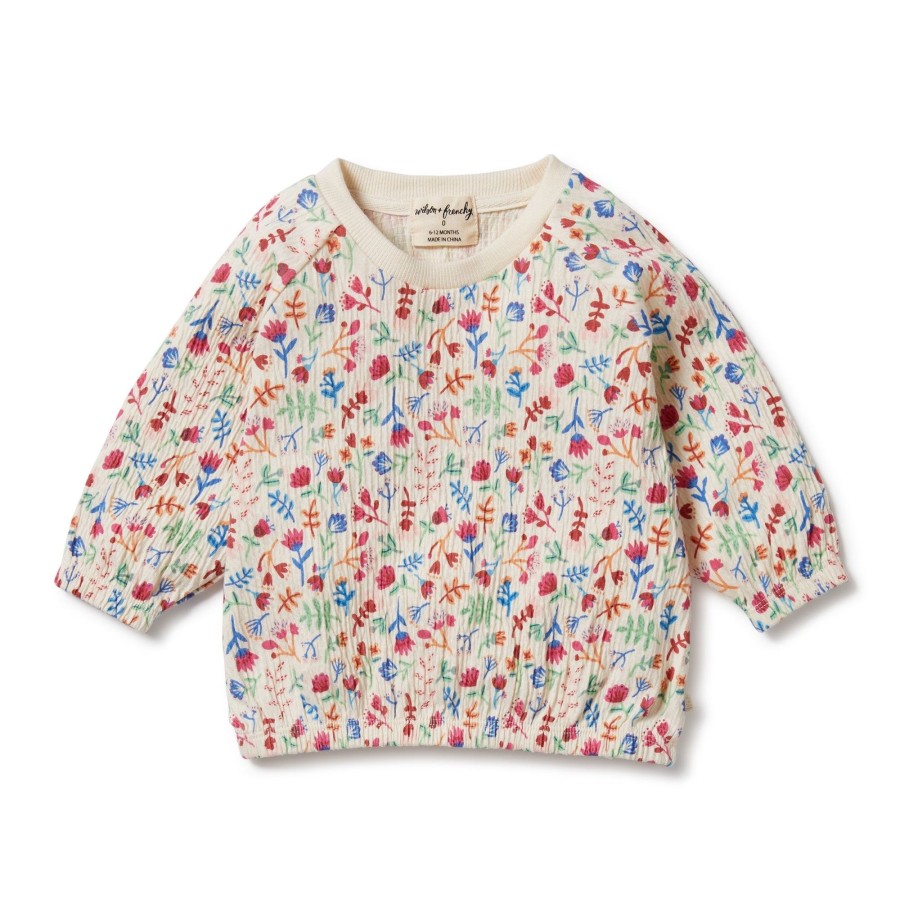 Child [2-14] Wilson & Frenchy Jumpers | Wilson And Frenchy Crinkle Sweat Tropical Garden