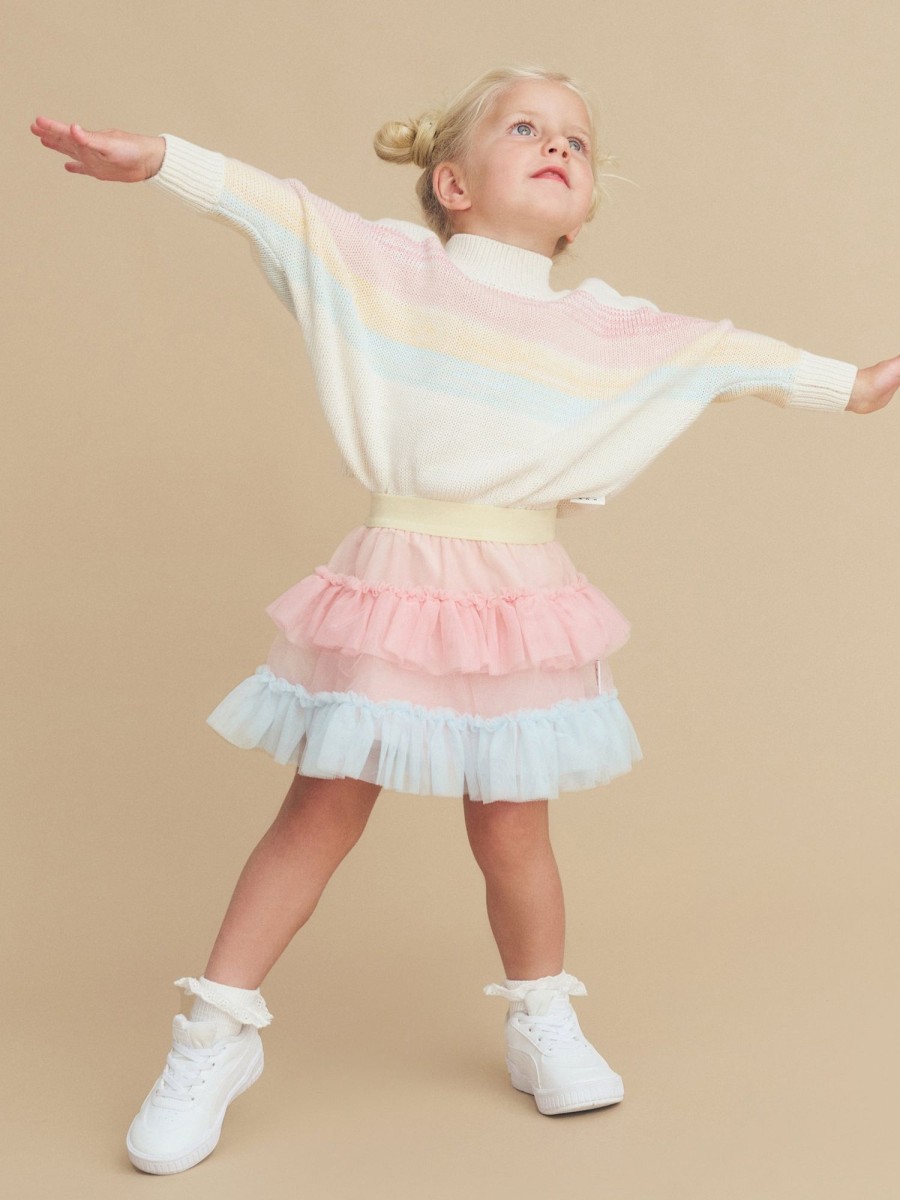 Child [2-14] Huxbaby Bottoms | Huxbaby Rainbow Tulle Skirt - Multi