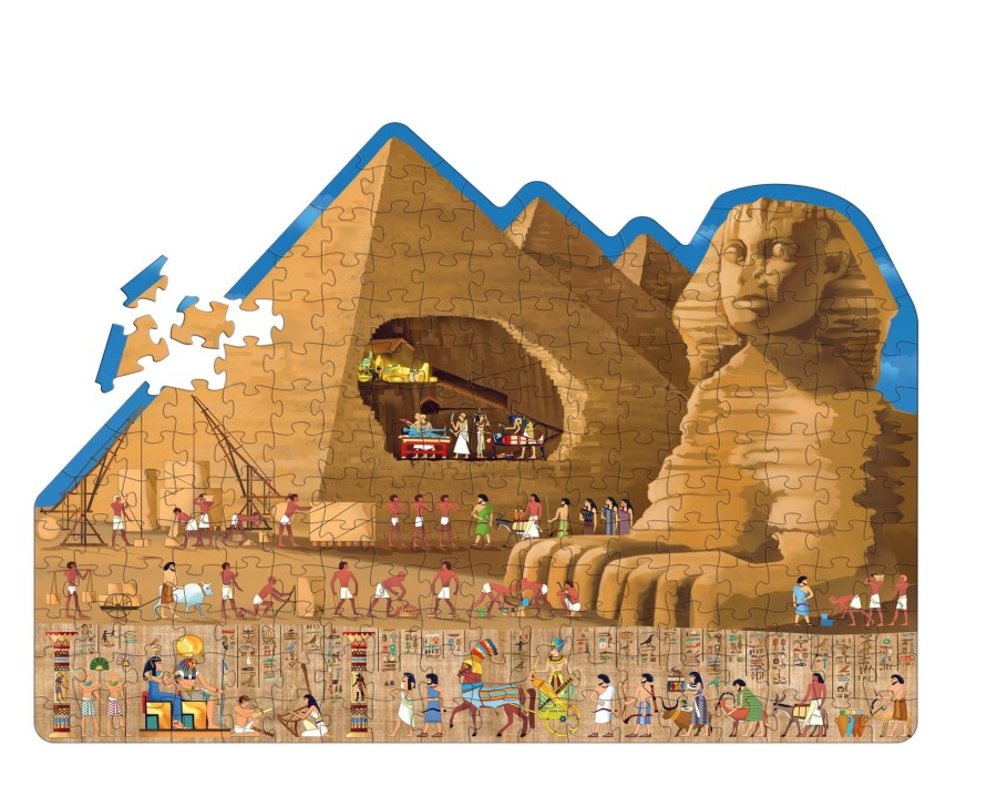 Play + Learn Sassi Puzzles | Travel Learn And Explore - Ancient Egypt 200+ Piece Puzzle & Book