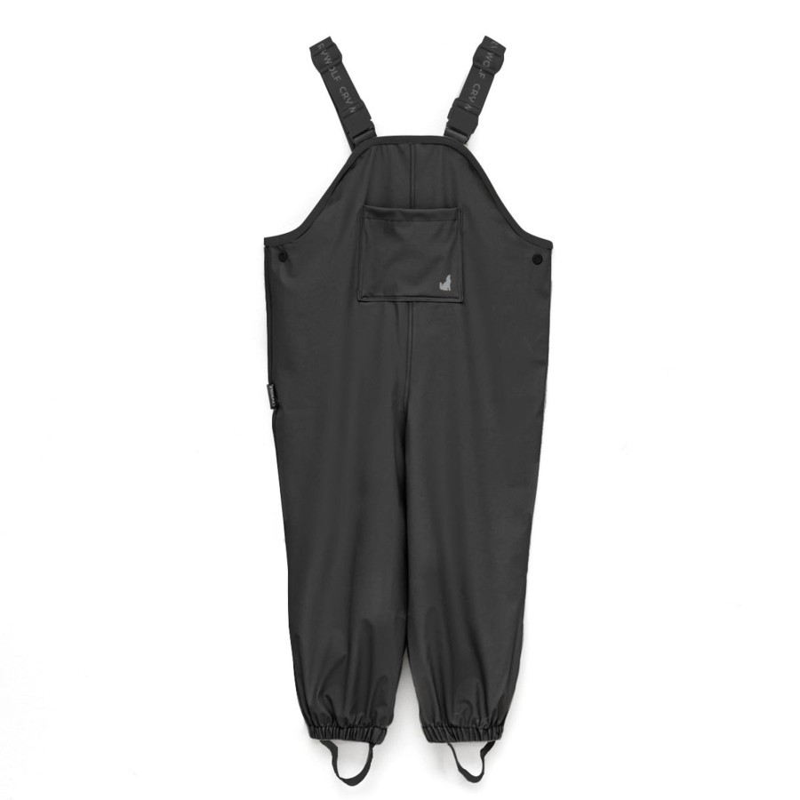 Child [2-14] Crywolf Rainwear | Crywolf Rain Overalls - Black