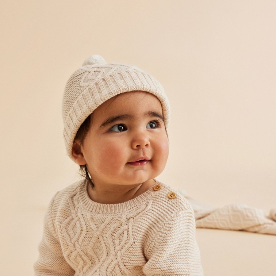 Child [2-14] Wilson & Frenchy Knitwear | Wilson And Frenchy Knitted Cable Jumper - Sand Melange