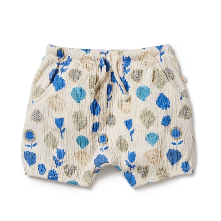 Baby [0-23M] Wilson & Frenchy Bottoms | Wilson And Frenchy Crinkle Bloomer Short Ocean Breeze