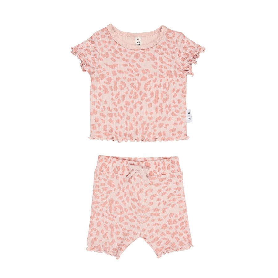 Child [2-14] Huxbaby Tops | Huxbaby Animal Rib Tee And Short Set