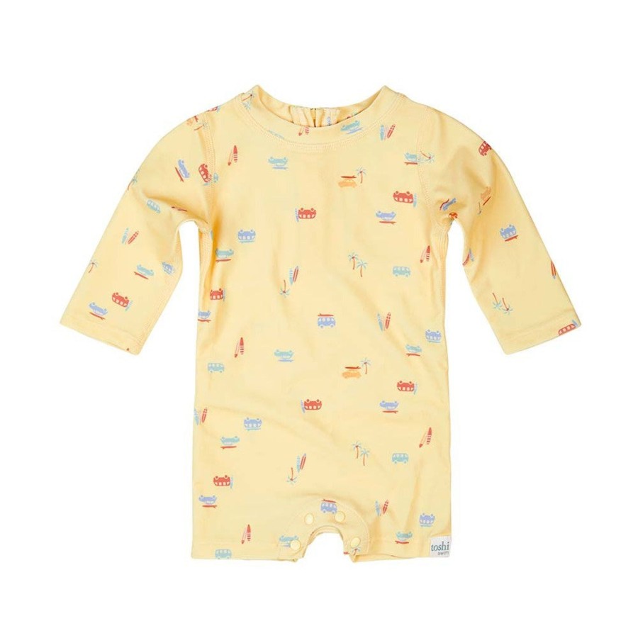 Baby [0-23M] Toshi Swim | Toshi Swim Baby Onesie Long Sleeve - Sunny