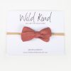 Baby [0-23M] Wild Kind Hair Accessories | Wild Kind Dorothy Linen Bow Headband - Watermelon