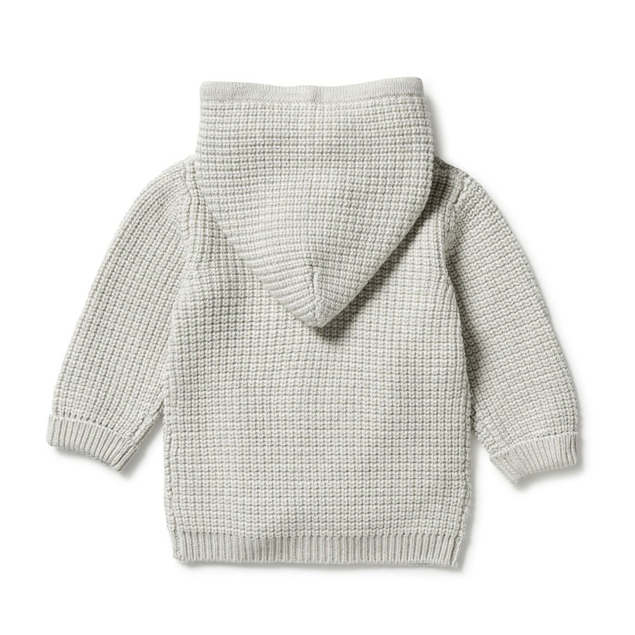 Baby [0-23M] Wilson & Frenchy Outerwear | Wilson And Frenchy Knitted Zipped Jacket - Grey Melange