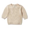 Child [2-14] Wilson & Frenchy Knitwear | Wilson And Frenchy Knitted Cable Jumper - Oatmeal Melange