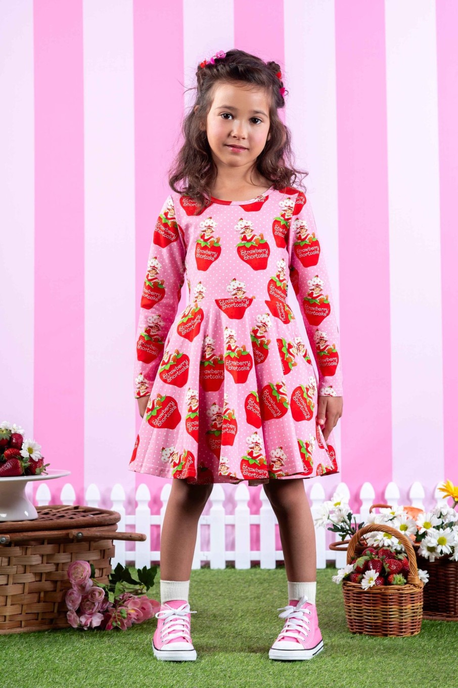 Child [2-14] Rock Your Baby Dresses | Rock Your Baby Waisted Dress - Strawberry Delight