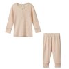 Child [2-14] Nature Baby Sleep | Nature Baby Long Sleeve Pyjamas 2Pc - Rose Dust Pinstripe