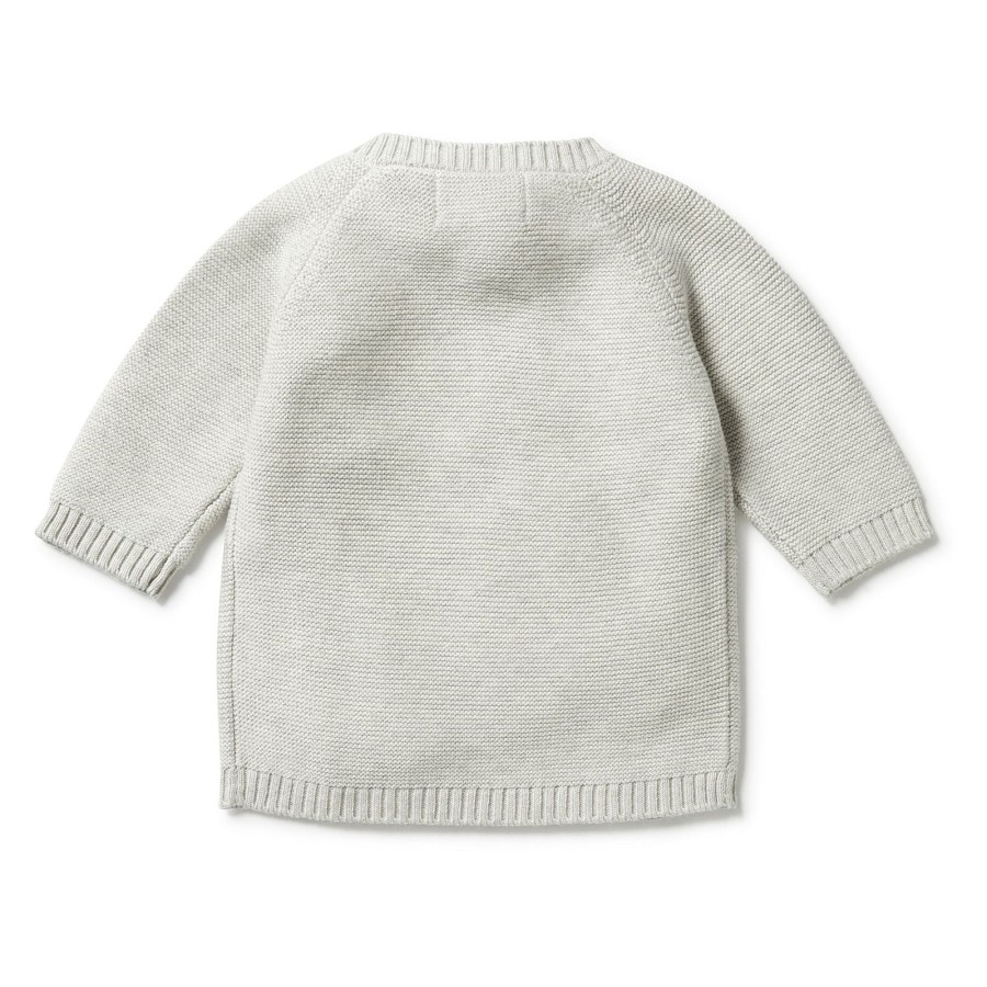 Baby [0-23M] Wilson & Frenchy Outerwear | Wilson And Frenchy Knitted Kimono Cardigan - Grey Melange